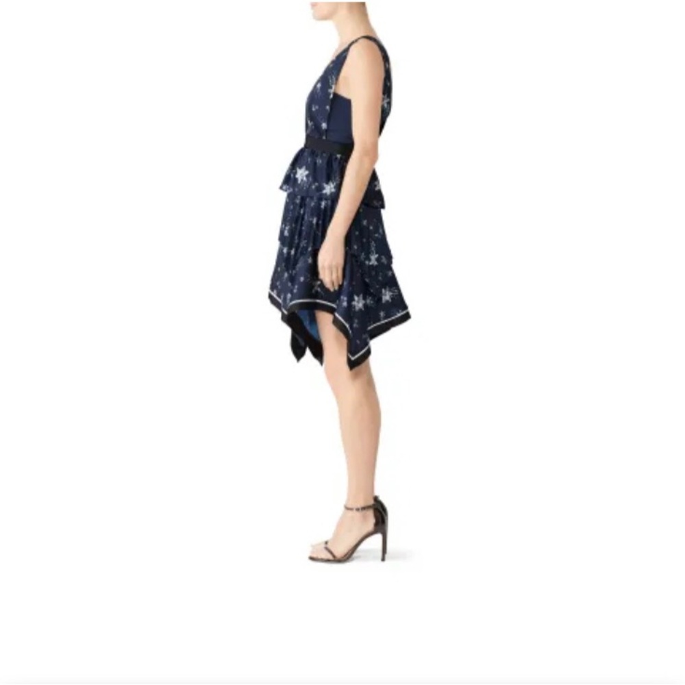 SELF-PORTRAIT Star Handkerchief Blue Dress Women’s (US6) - Picture 3 of 8